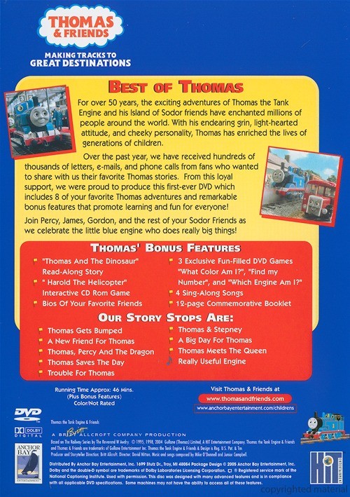 Thomas & Friends Best Of Thomas (DVD 1998) DVD Empire