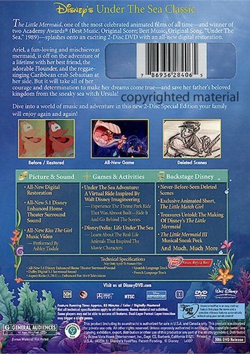 Little Mermaid, The 2 Disc Platinum Edition (DVD 1989) DVD Empire