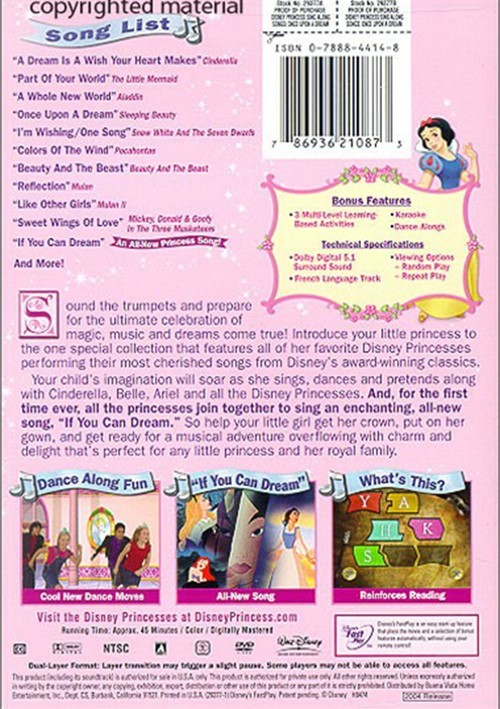 sing along songs disney princess once upon a dream