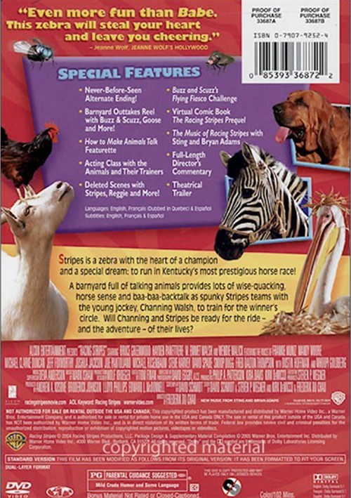 Racing Stripes (Fullscreen) (DVD 2004) DVD Empire