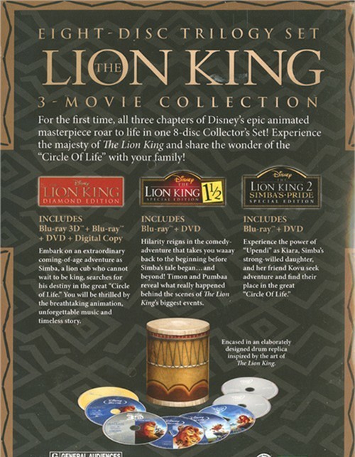 Lion King, The Special Edition Trilogy Gift Set (Bluray 3D + Bluray