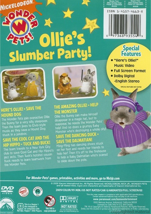 Wonder Pets Ollie's Slumber Party (DVD 2009) DVD Empire
