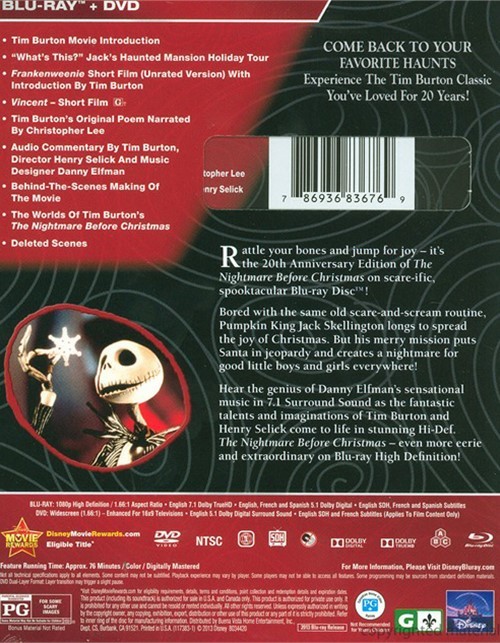 Nightmare Before Christmas, The 20th Anniversary Edition (Bluray