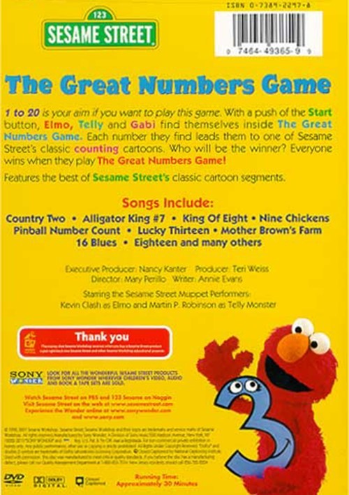 Sesame Street The Great Numbers Game (DVD 1998) DVD Empire