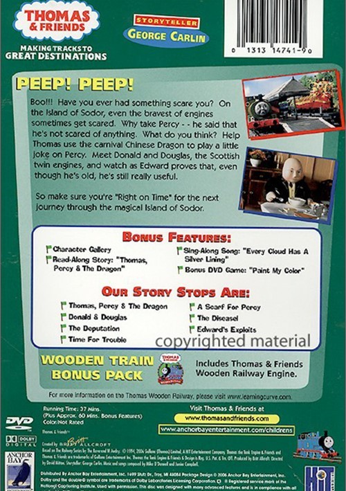 Thomas & Friends Thomas, Percy & The Dragon (with Toy Train) (DVD 1994