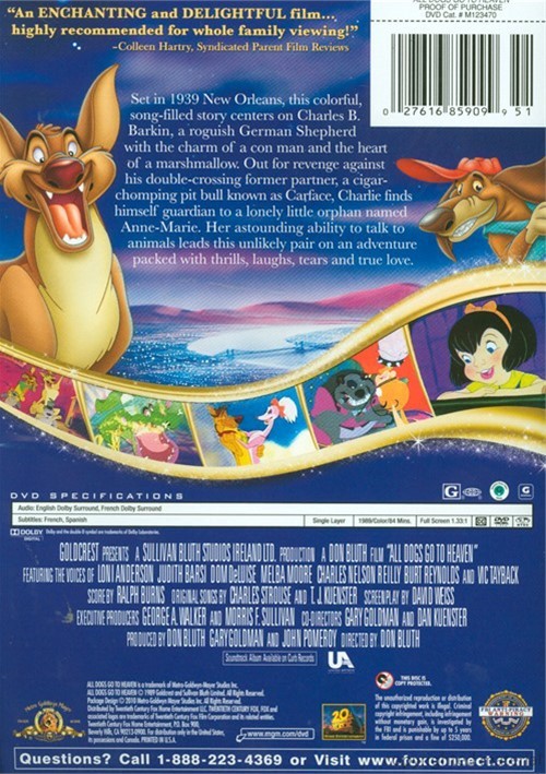 All Dogs Go To Heaven (DVD 1989) | DVD Empire