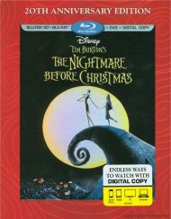 Nightmare Before Christmas 3D, The: 20th Anniversary Edition (Blu-ray 3D + Blu-ray + DVD + Digital Copy) Nightmare Before Christmas 3D, The: 20th Anniversary Edition (Blu-ray 3D + Blu-ray + DVD + Digital Copy) Boxcover