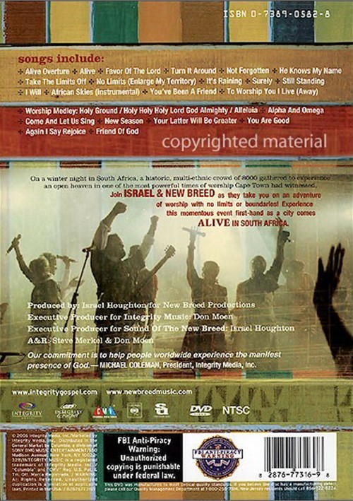 Israel & New Breed Alive In South Africa (DVD 2006) DVD Empire