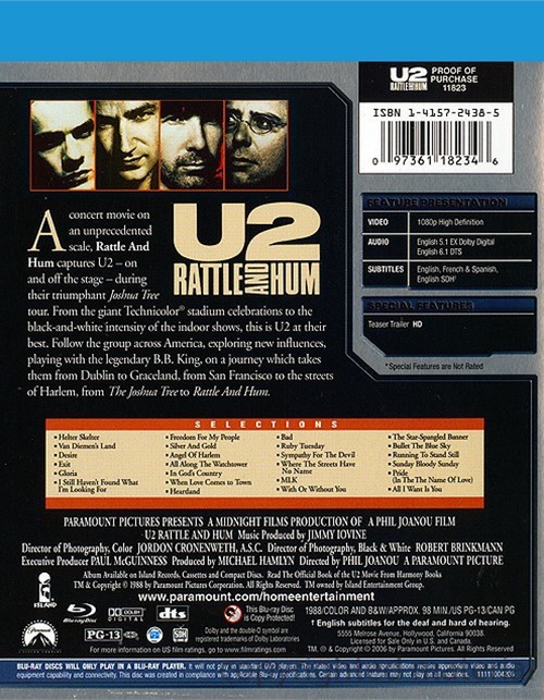 U2 Rattle And Hum (Bluray 1988) DVD Empire