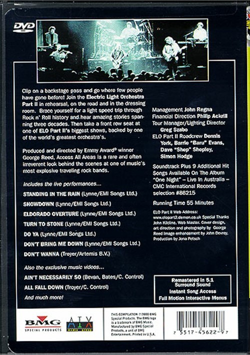 Electric Light Orchestra Part 2 Access All Areas (DVD) DVD Empire