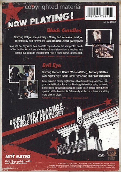 Black Candles / Evil Eye (Grindhouse Double Feature) (DVD) DVD Empire