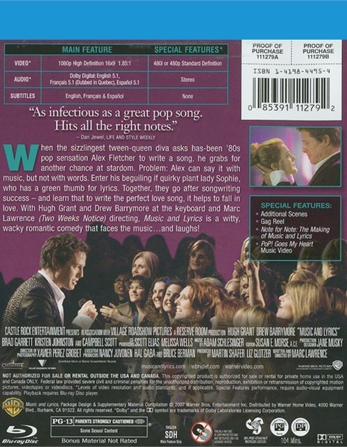 Music And Lyrics (Bluray 2007) DVD Empire