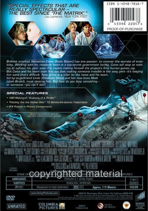 Hollow Man Director's Cut (DVD 2000) DVD Empire