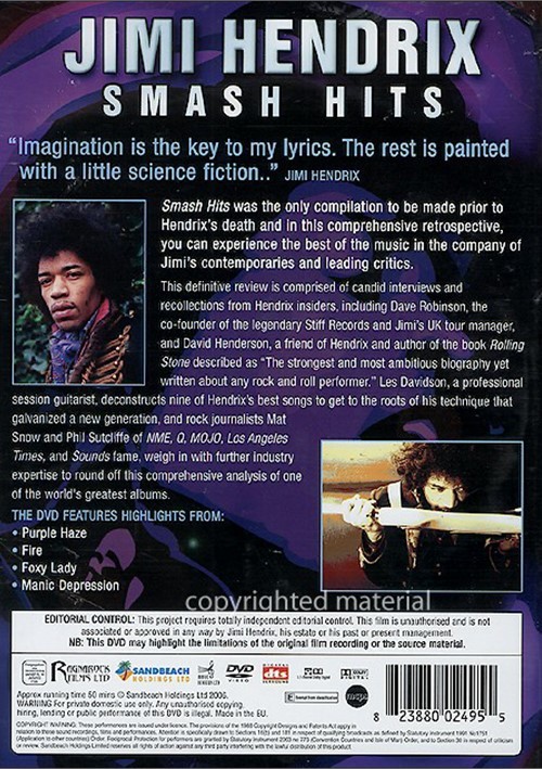 Jimi Hendrix Smash Hits Worlds Greatest Albums (DVD 2007) DVD Empire