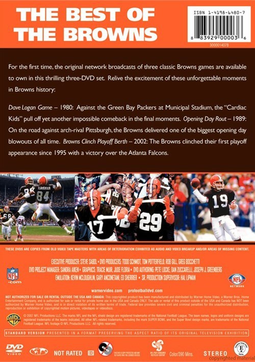 NFL Greatest Games Series Cleveland Browns (DVD) DVD Empire