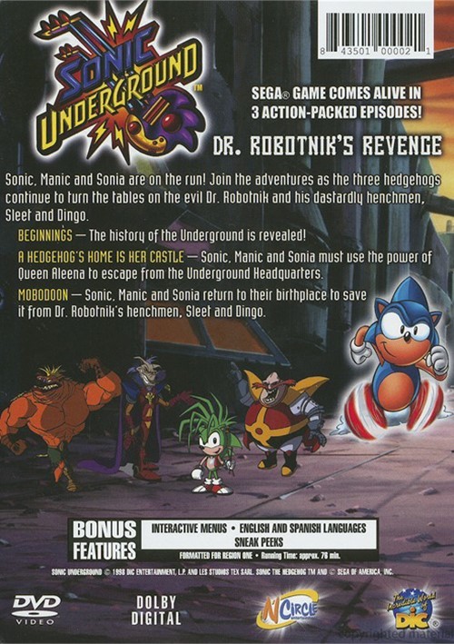 Sonic Underground Dr. Robotnik's Revenge (DVD 1998) DVD Empire