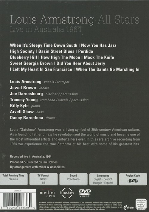 Louis Armstrong Live In Australia (DVD 1964) DVD Empire