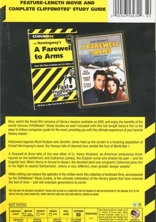 Farewell To Arms, A Cliffs Notes Edition (DVD 1957) DVD Empire