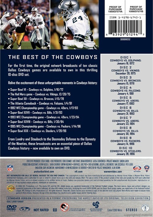 NFL Greatest Games Series: Dallas Cowboys 10 Greatest 