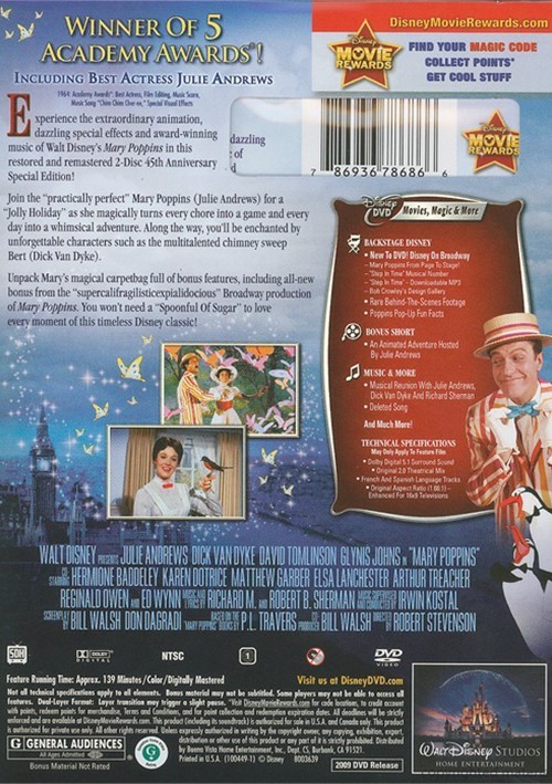 Mary Poppins: 45th Anniversary Edition (DVD 1964) | DVD Empire