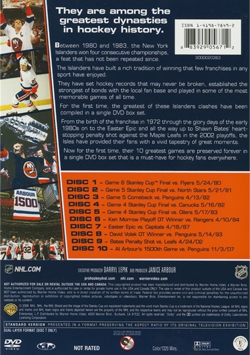 NHL New York Islanders 10 Greatest Games (DVD 1980) DVD Empire