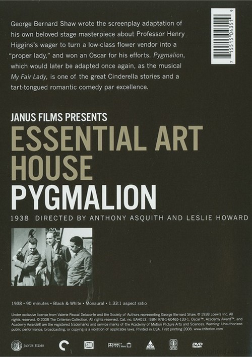 Pygmalion Essential Art House (DVD 1938) DVD Empire