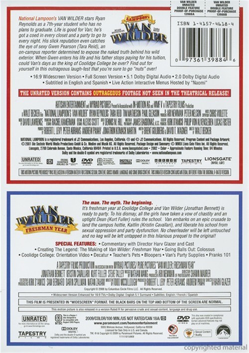 National Lampoon s Van Wilder Unrated Van Wilder Freshman Year National lampoon s van wilder unrated van wilder freshman year