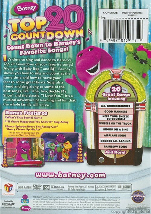 Barney Top 20 Countdown (DVD) DVD Empire