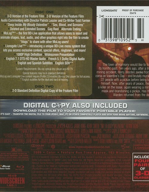My Bloody Valentine 3D (Blu-ray 2009) | DVD Empire