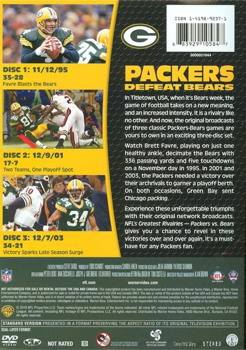 NFL's Greatest Rivalries Packers Defeat Bears (DVD 2010) DVD Empire