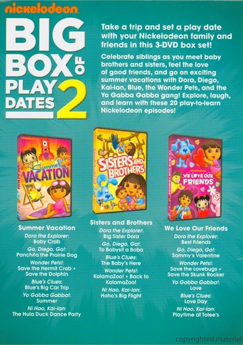 Nickelodeon Favorites Big Box Of Play Dates Vol. 2 (DVD 2011) DVD Empire
