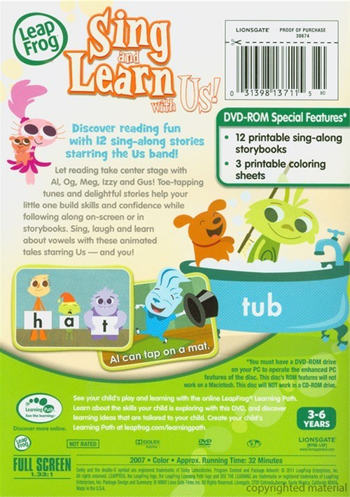 Leap Frog Sing And Learn With Us DVD 2007 DVD Empire Leap frog sing and learn with us dvd 2007 dvd empire