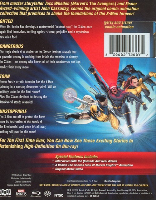 Marvel Knights Astonishing XMen Bluray Set (Bluray ) DVD Empire