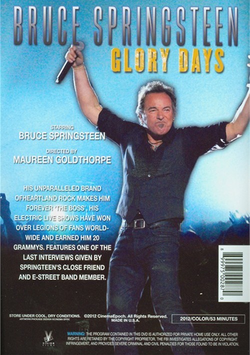 Bruce Springsteen Glory Days (DVD 2012) DVD Empire