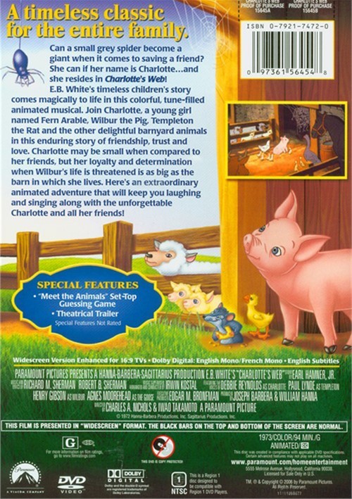 Charlotte's Web (DVD 1973) | DVD Empire