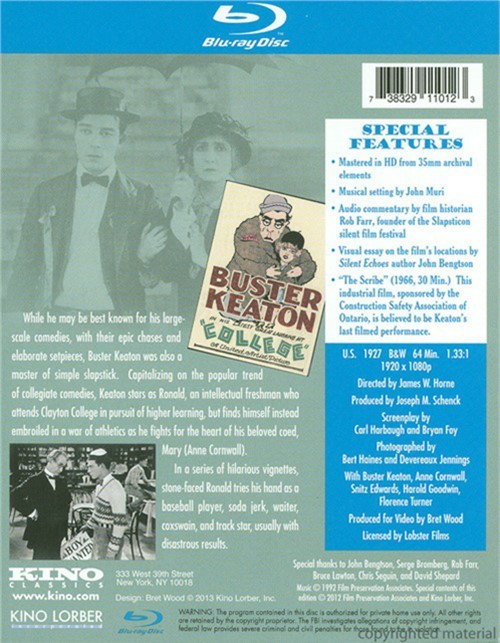 Buster Keaton College Ultimate Edition (Bluray 1927) DVD Empire