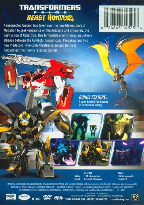 Transformers Prime Predacons Rising (DVD 2013) DVD Empire