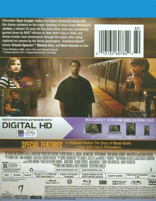 Fruitvale Station (Bluray + DVD + UltraViolet) (Bluray 2013) DVD Empire