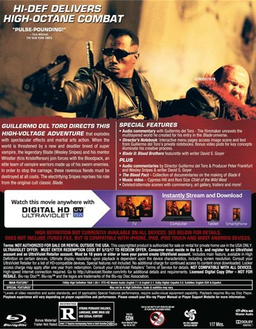 Blade II (Bluray + DVD + UltraViolet) (Bluray 2002) DVD Empire