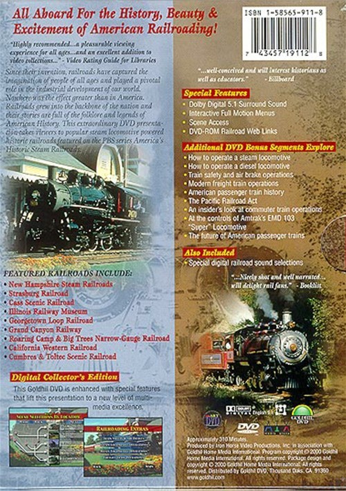 Great Trains Of America Eastern & Western Railroading (DVD 2000) DVD