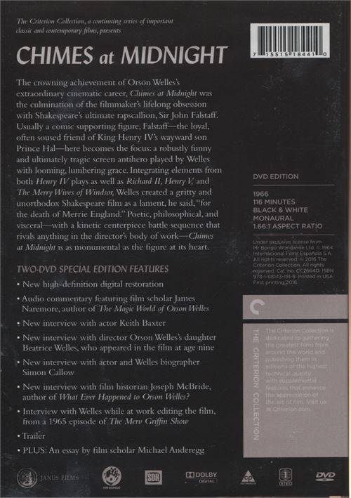 Chimes At Midnight The Criterion Collection (DVD 1966) DVD Empire