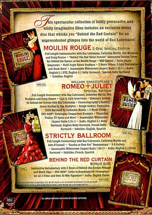 Red Curtain Trilogy Box Set, The Baz Luhrmann (DVD 1992) DVD Empire
