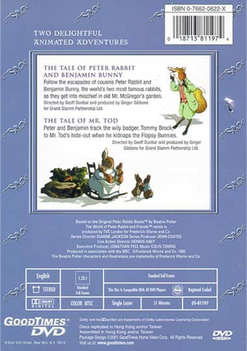 the tale of peter rabbit and benjamin bunny dvd