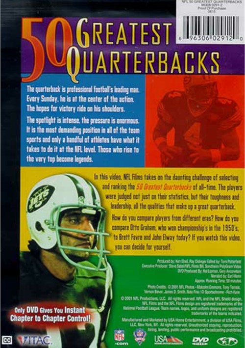 NFL 50 Greatest Quarterbacks (DVD 2001) DVD Empire