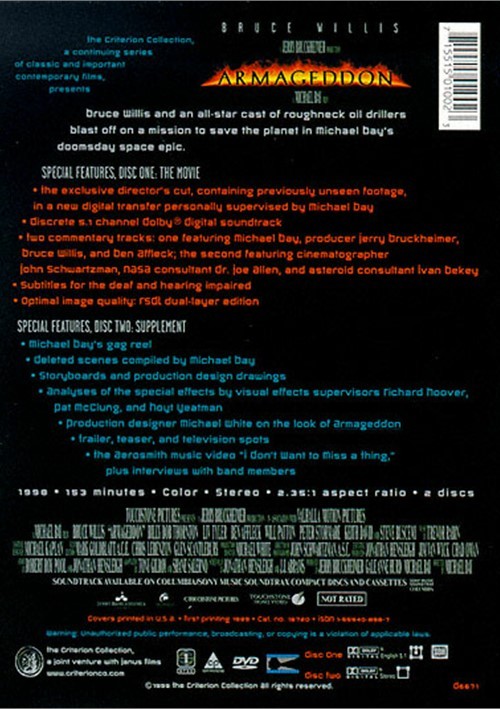Armageddon The Criterion Collection (DVD 1998) DVD Empire