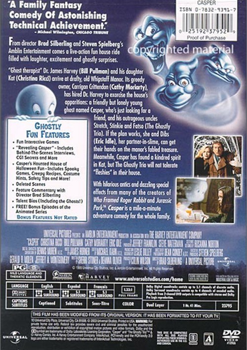 Casper (Fullscreen) (DVD 1995) | DVD Empire