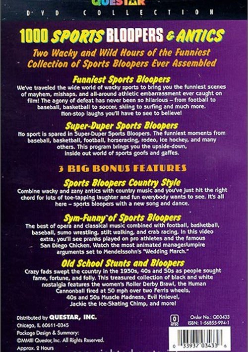 1000 Sports Bloopers & Antics (DVD 2003) DVD Empire