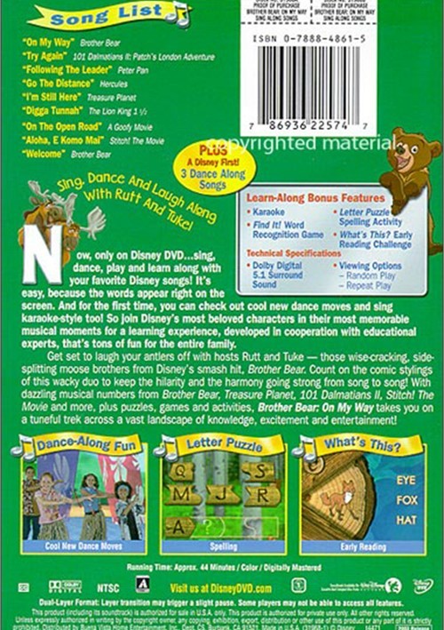 Brother Bear On My Way Sing Along Songs (DVD 2003