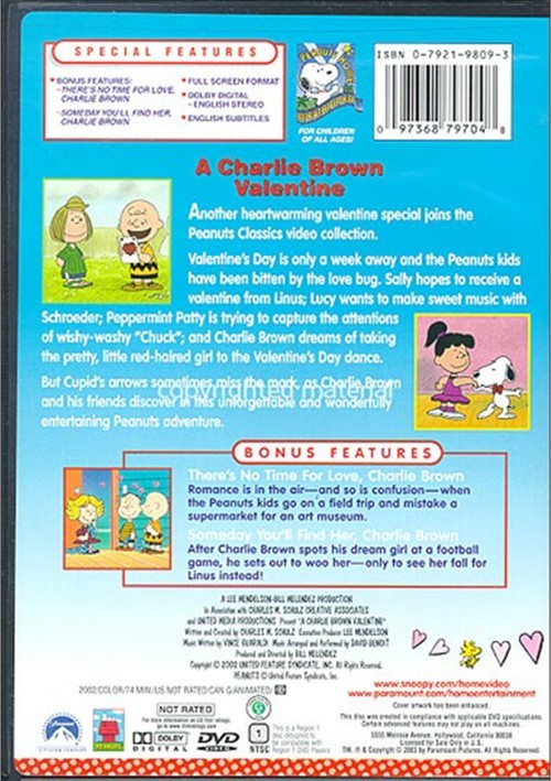 Charlie Brown Valentine, A (DVD 2002) DVD Empire