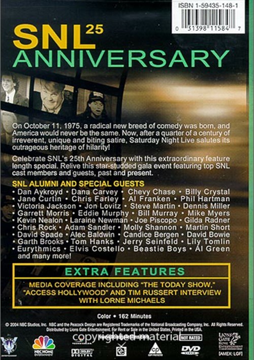 Saturday Night Live 25th Anniversary (DVD 2000) DVD Empire